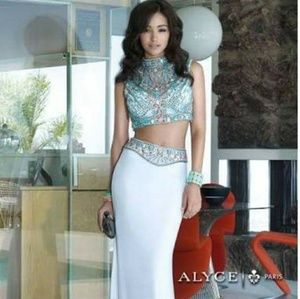 Alyce Paris two part formal gown
